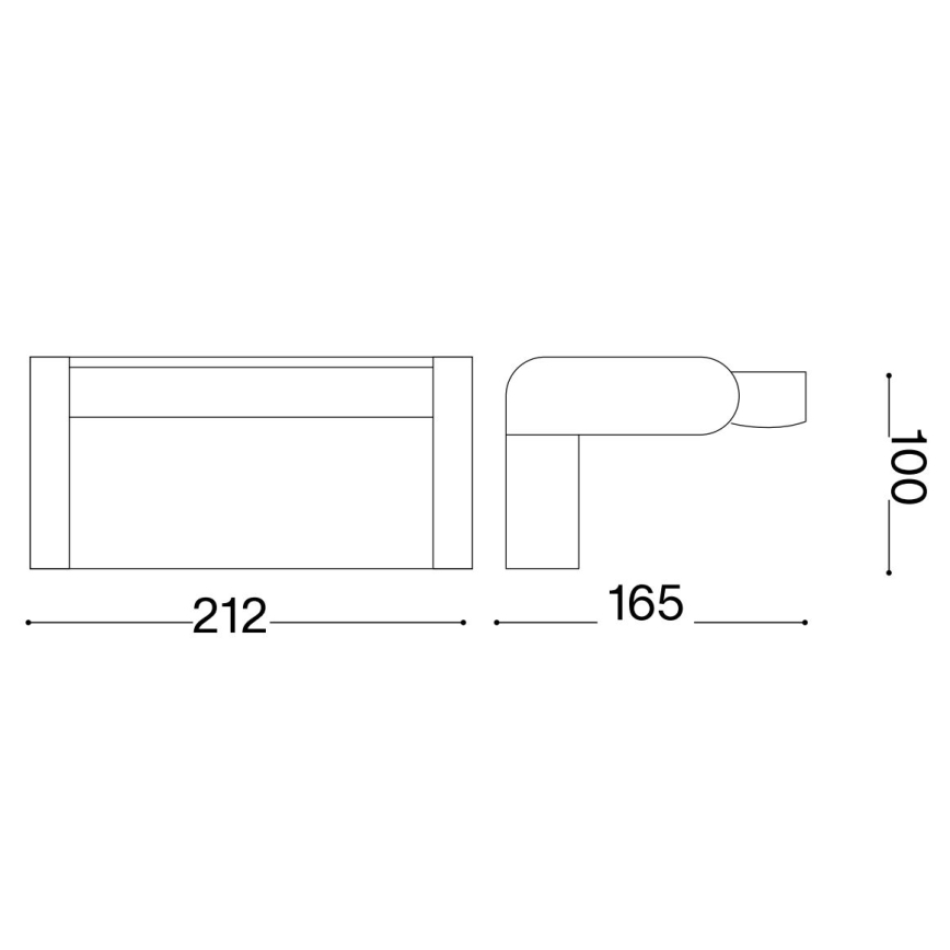 Ideal Lux - LED Wandlamp voor buiten met sensor SWIPE LED/21W/230V CRI 90 IP54 zwart