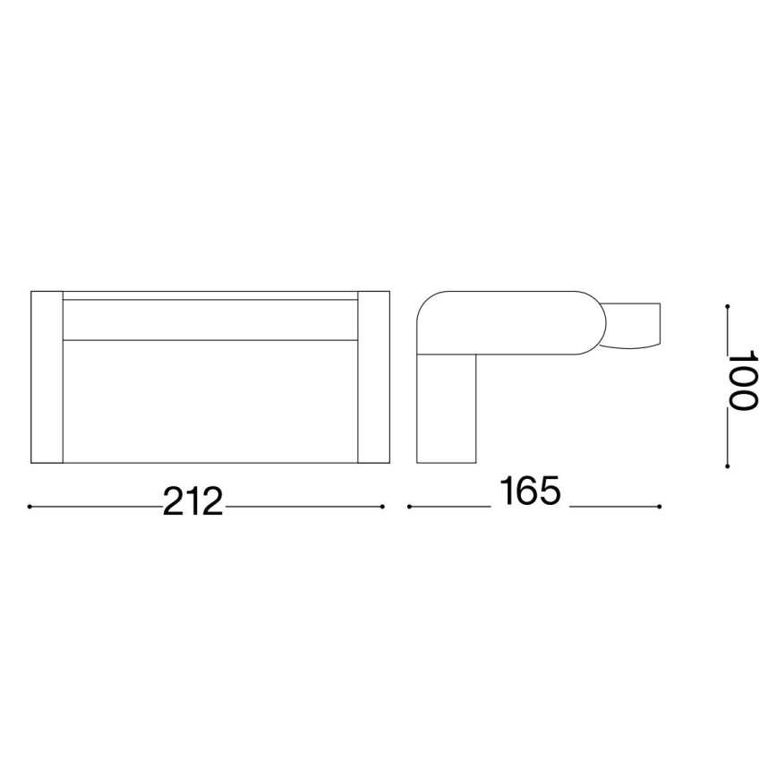 Ideal Lux - LED Wandlamp voor buiten met sensor SWIPE LED/21W/230V CRI 90 IP54 wit