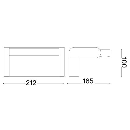 Ideal Lux - LED Wandlamp voor buiten SWIPE LED/21W/230V CRI 90 IP54 bruin