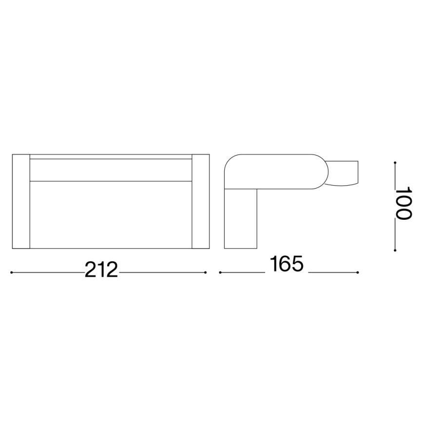 Ideal Lux - LED Wandlamp voor buiten SWIPE LED/21W/230V CRI 90 IP54 bruin