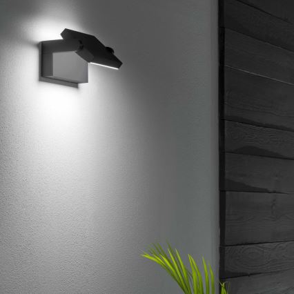 Ideal Lux - LED Wandlamp voor buiten SWIPE LED/21W/230V CRI 90 IP54 antraciet
