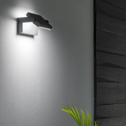 Ideal Lux - LED Wandlamp voor buiten SWIPE LED/21W/230V CRI 90 IP54 antraciet