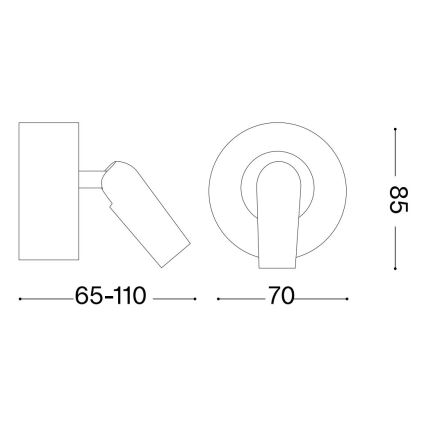 Ideal Lux - LED Wandspot BEAN LED/3W/230V CRI 90 glanzend chroom