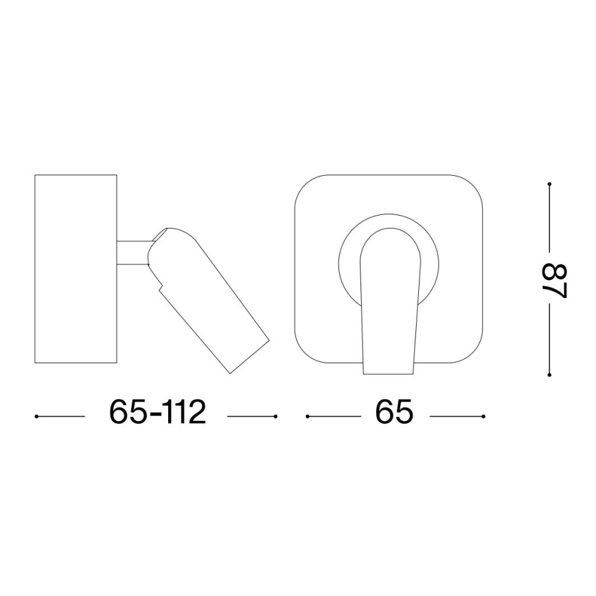Ideal Lux - LED Wandspot BEAN LED/3W/230V CRI 90 glanzend chroom