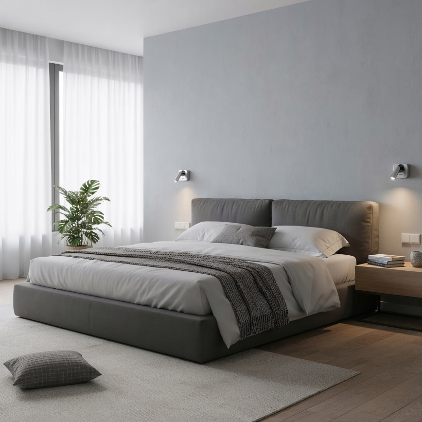 Ideal Lux - LED Wandspot BEAN LED/3W/230V CRI 90 glanzend chroom