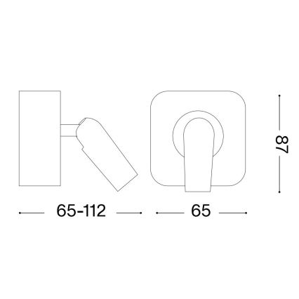 Ideal Lux - LED Wandspot BEAN LED/3W/230V CRI 90 goud