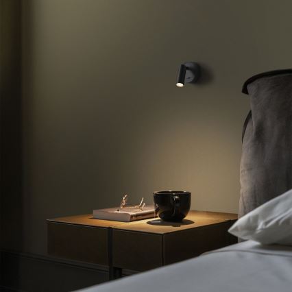 Ideal Lux - LED Wandspot BEAN LED/3W/230V CRI 90 zwart