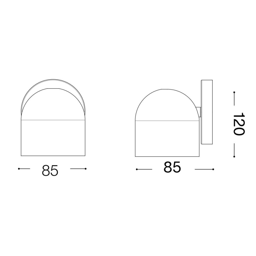 Ideal Lux - LED Wandspot DODO 1xGX53/9W/230V messing