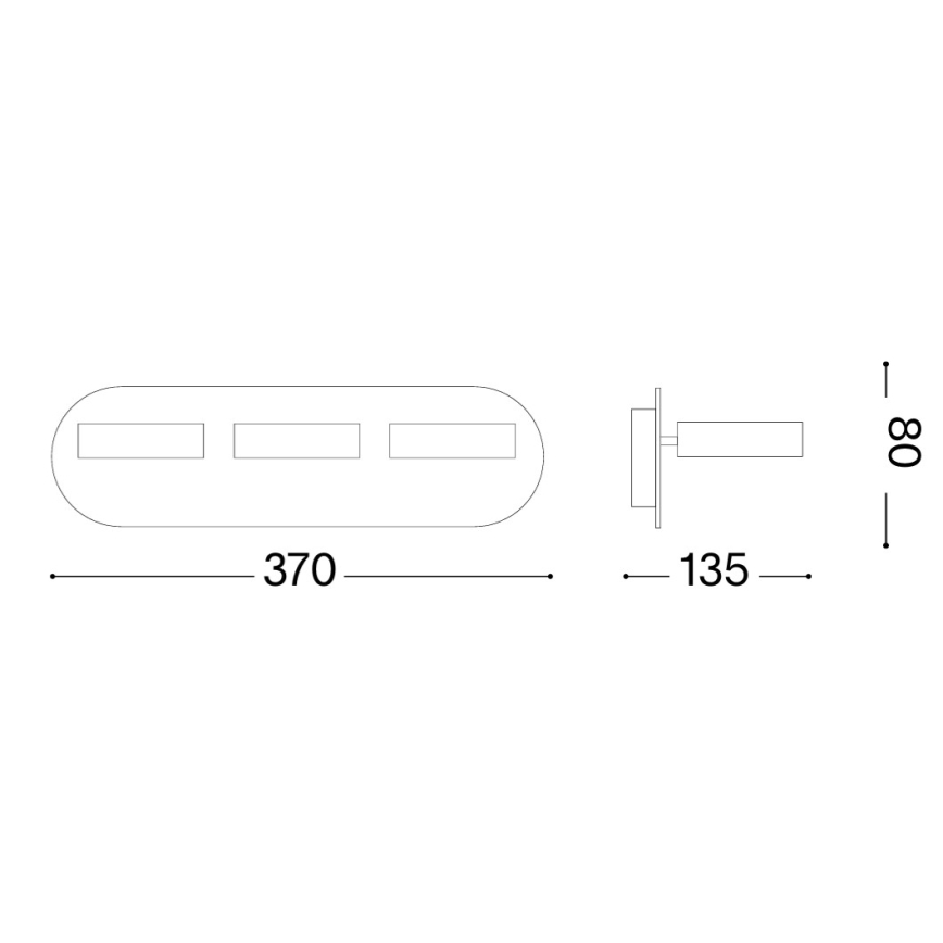 Ideal Lux - LED-wandspot OBY 3xLED/6W/230V CRI 90 wit
