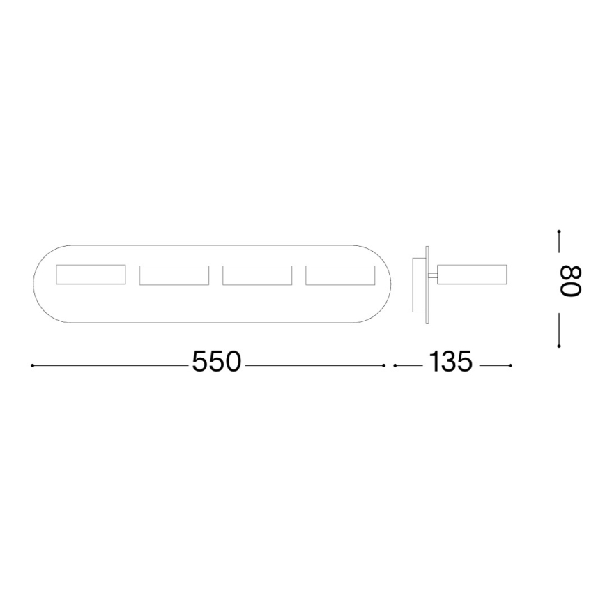 Ideal Lux - LED wandspot OBY 4xLED/6W/230V CRI 90 wit