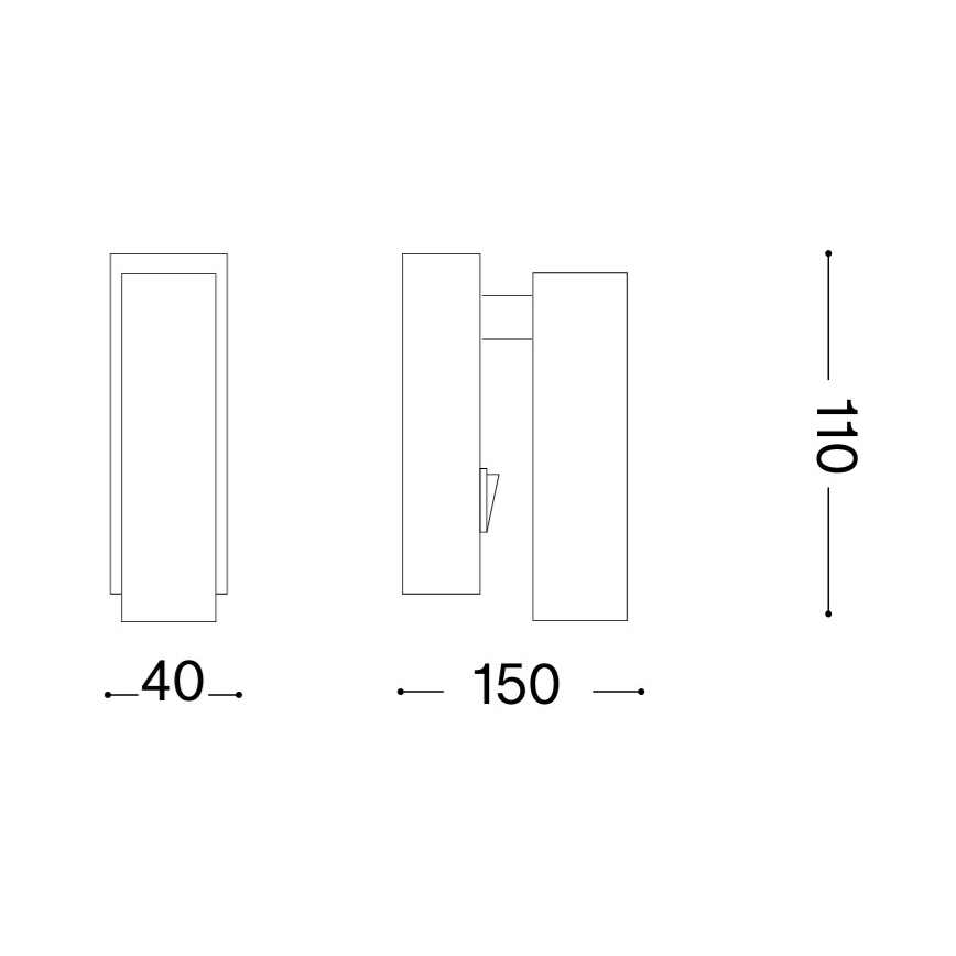 Ideal Lux - LED-wandspot PAGE LED/3W/230V CRI 90 wit