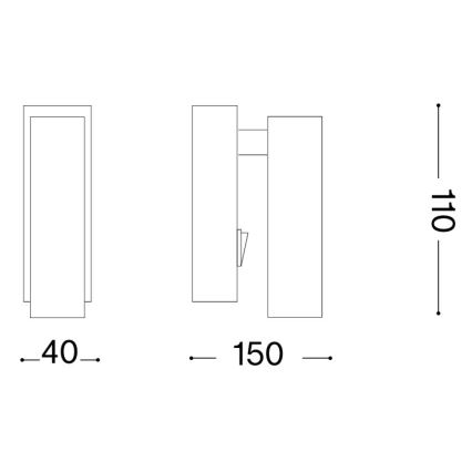 Ideal Lux - LED wandspot PAGE LED/3W/230V CRI 90 zwart
