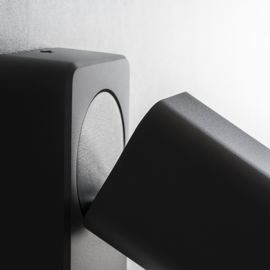 Ideal Lux - LED-wandspot RUDY 1xGU10/7W/230V CRI 90 zwart