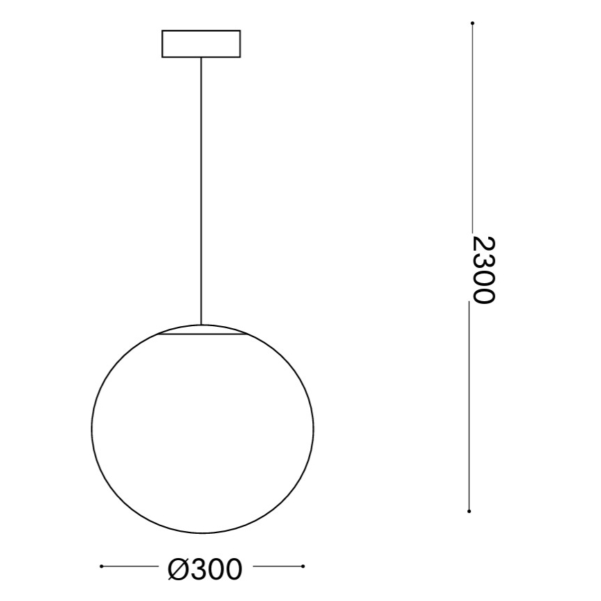 Ideal Lux - MAPA hanglamp aan kabel, 1xE27/42W/230V, Ø 30 cm, wit