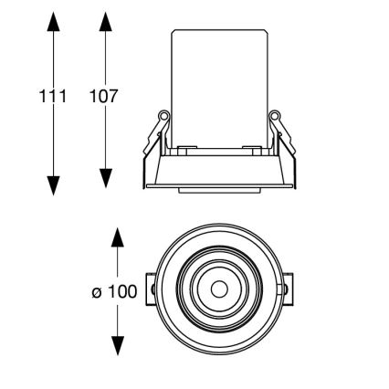 Ideal Lux - LED inbouwspot NOVA LED/12W/230V 3000K CRI 90 Ø 10 cm wit