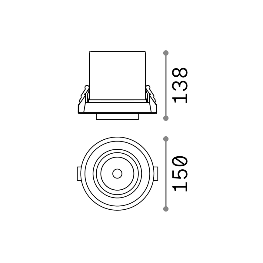 Ideal Lux - LED inbouwspot NOVA LED/30W/230V CRI 90 Ø 13,8 cm wit