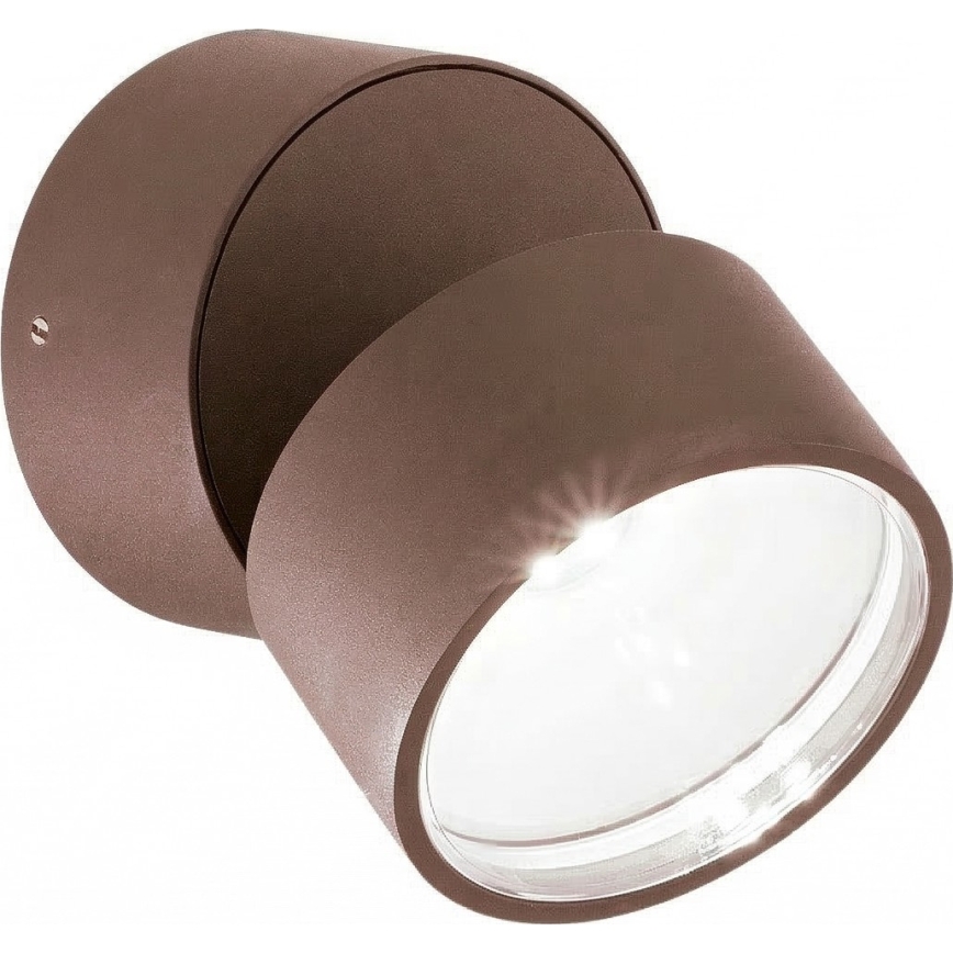 Ideal Lux - OMEGA LED buitenwandlamp, 7W, 230V, CRI 90, IP54, bruin