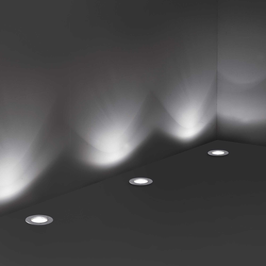Ideal Lux - Oprit verlichting voor buiten PARK 1xGU10/20W/230V IP65 mat chroom