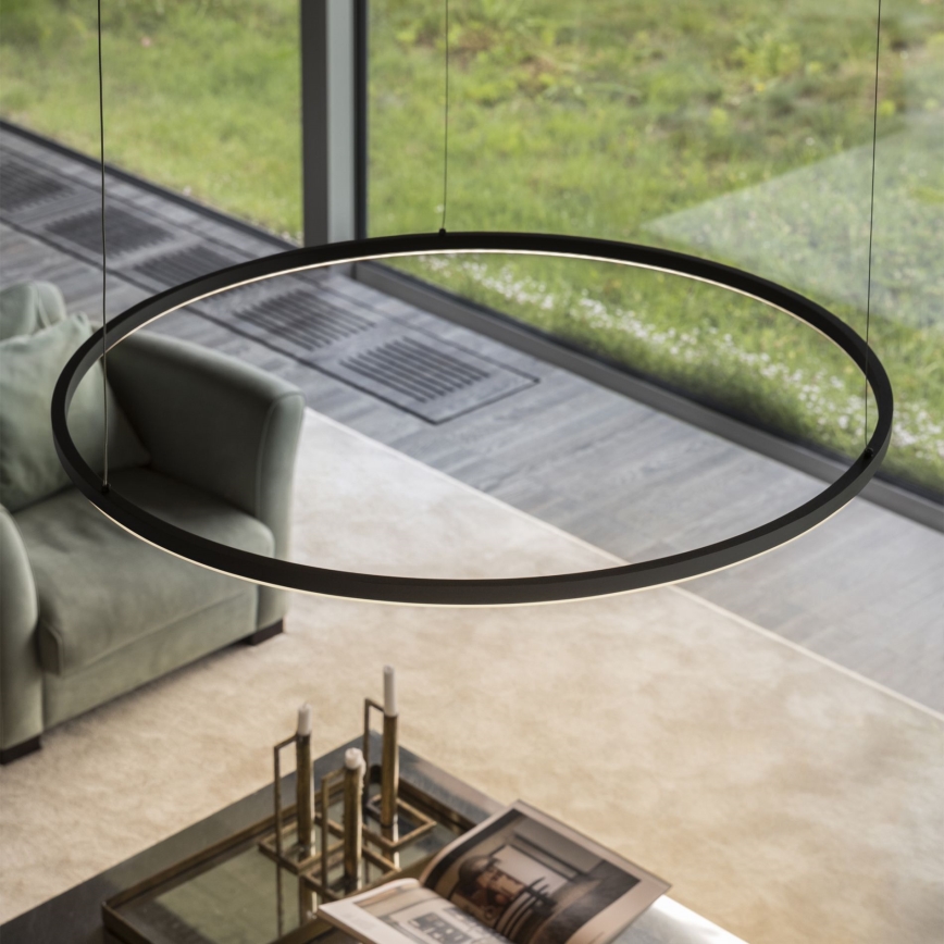 Ideal Lux - LED-hanglamp met kabel ORACLE SLIM LED/37W/230V 3000K CRI 90 Ø 70 cm zwart