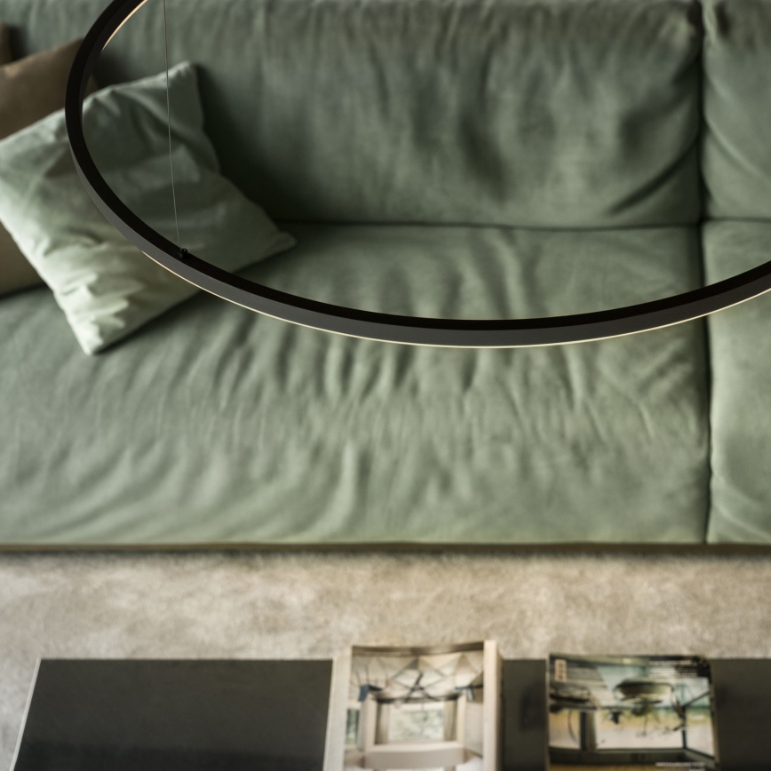 Ideal Lux - LED-hanglamp met kabel ORACLE SLIM LED/37W/230V 3000K CRI 90 Ø 70 cm zwart