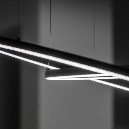 Ideal Lux - LED-hanglamp met kabel ORACLE SLIM LED/37W/230V 3000K CRI 90 Ø 70 cm zwart
