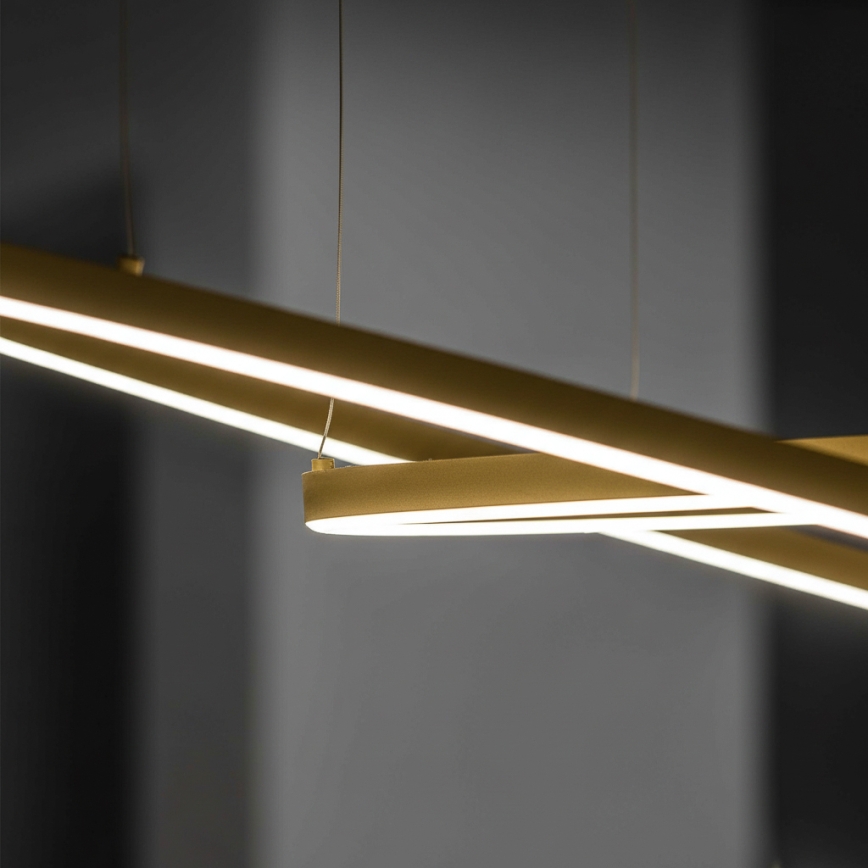 Ideal Lux - LED-kroonluchter aan kabel ORACLE SLIM LED/81W/230V 3000K CRI 90 pr. 150 cm goud
