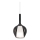 Ideal Lux - Pendellamp met kabel KALIQUE 1xE27/42W/230V Ø 18 cm gerookt zwart