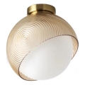 Ideal Lux - Plafondlamp BLOOM 1xE27/42W/230V Ø 22 cm goud/rookbeige