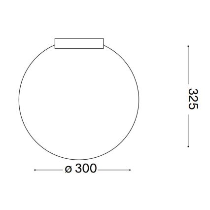 Ideal Lux - Plafondlamp CARTA 1xE27/25W/230V diameter 30 cm wit