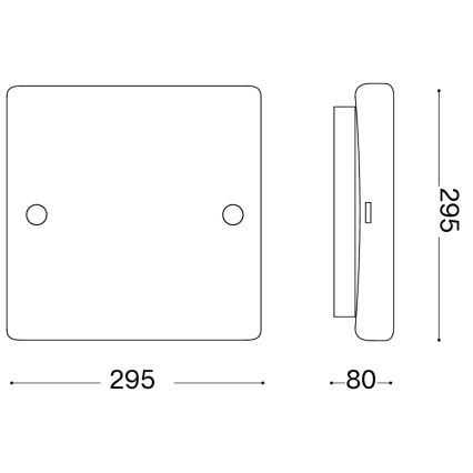 Ideal Lux - Plafondlamp CELINE 2xE27/60W/230V 29,5x29,5 wit