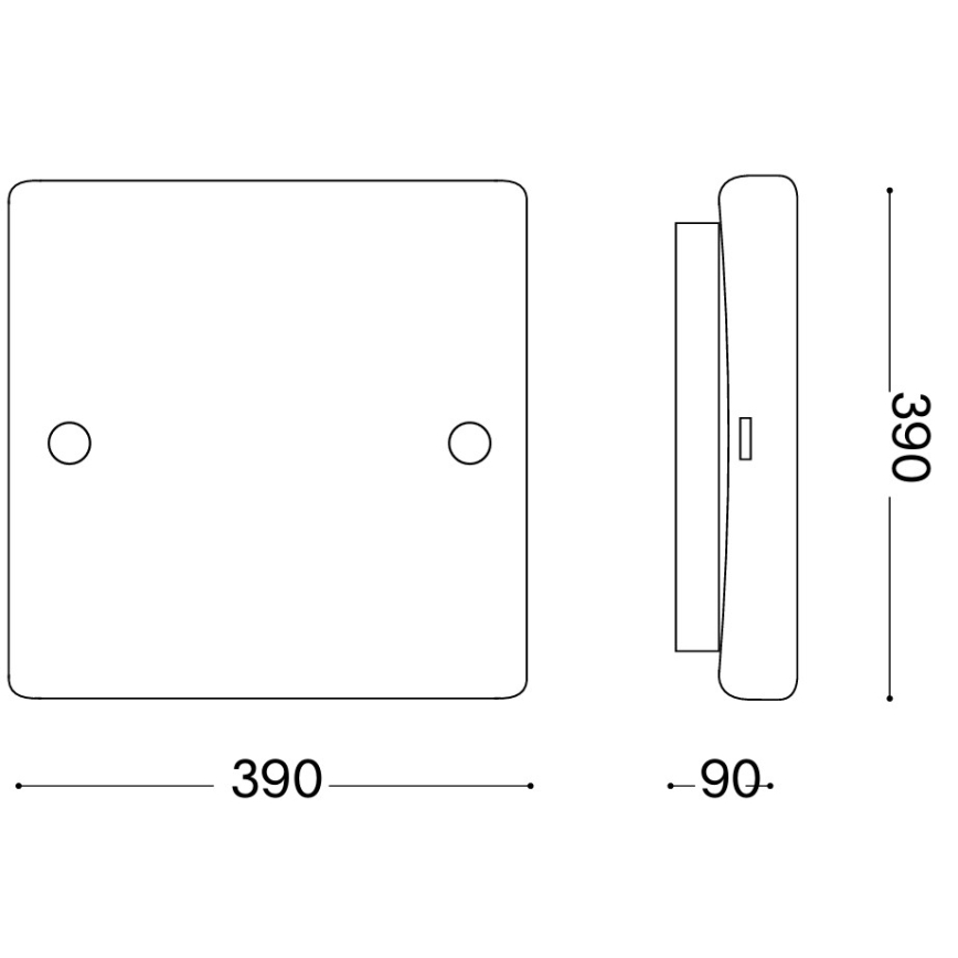 Ideal Lux - Plafondlamp CELINE 3xE27/60W/230V 39x39 wit
