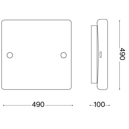 Ideal Lux - Plafondlamp CELINE 4xE27/60W/230V 49x49 wit
