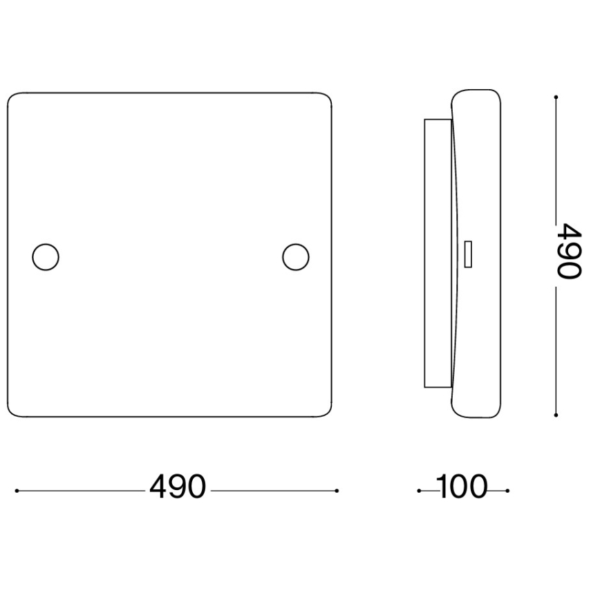 Ideal Lux - Plafondlamp CELINE 4xE27/60W/230V 49x49 wit