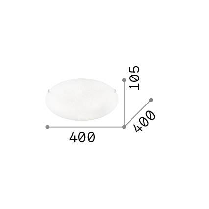 Ideal Lux - Plafondlamp LANA 3xE27/60W/230V Ø 40 cm wit