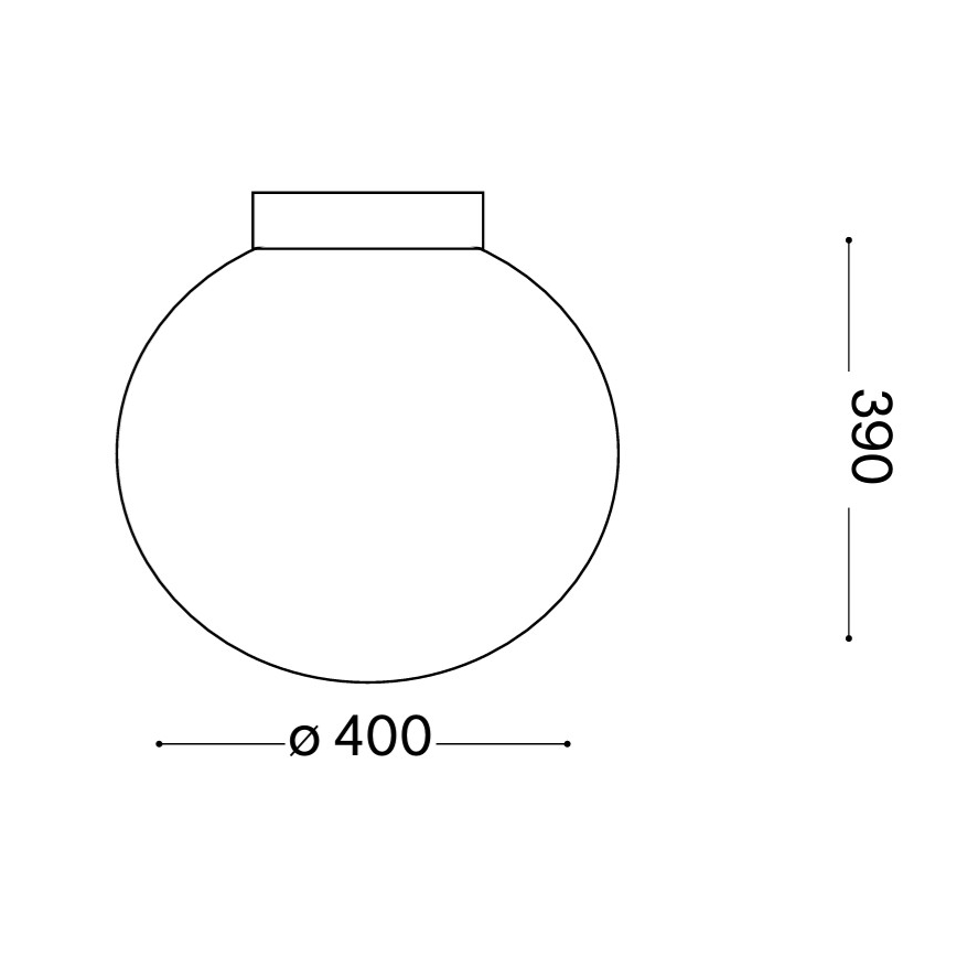 Ideal Lux - Plafondlamp MAPA 1xE27/60W/230V 400 mm