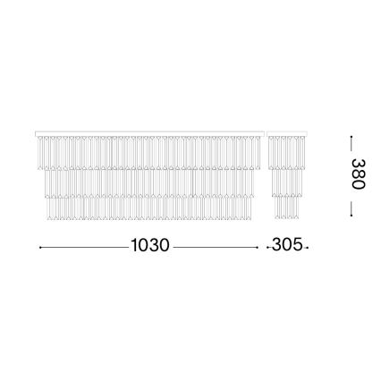 Ideal Lux - Plafondlamp MARTINEZ 8xE14/40W/230V glanzend chroom