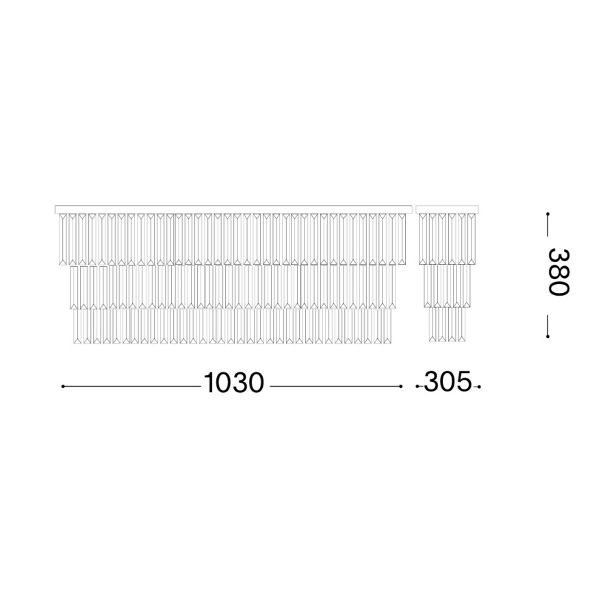Ideal Lux - Plafondlamp MARTINEZ 8xE14/40W/230V glanzend chroom