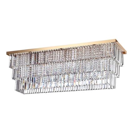 Ideal Lux - Plafondlamp MARTINEZ 8xE14/40W/230V goud