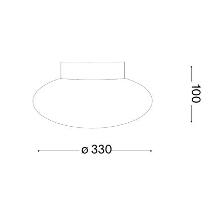 Ideal Lux - Plafondlamp SMARTIES 1xE27/42W/230V Ø 33 cm wit