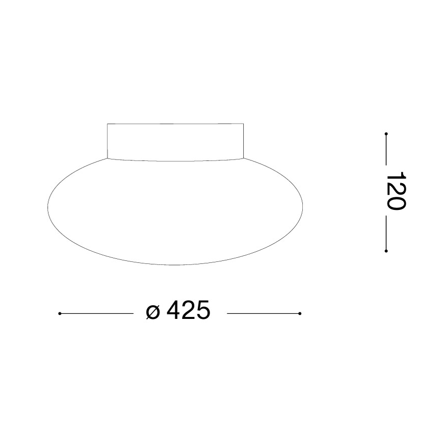 Ideal Lux - Plafondlamp SMARTIES 2xE27/42W/230V, Ø 42,5 cm, wit