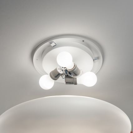 Ideal Lux - Plafondlamp SMARTIES 3xE27/42W/230V Ø 50 cm wit