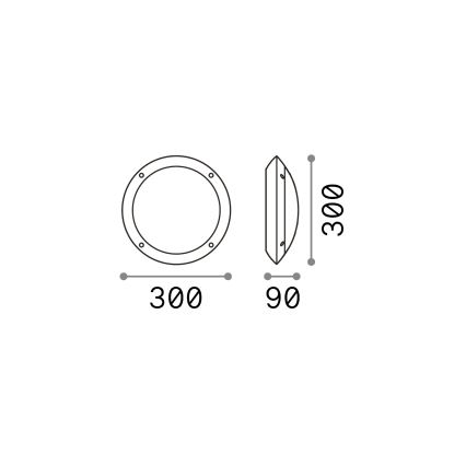 Ideal Lux - Plafondverlichting buiten 1xE27/23W/230V wit IP66