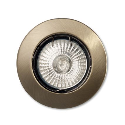 Ideal Lux - SET van 3 inbouwspots JAZZ 1xGU10/50W/230V Ø 7,7 cm brons