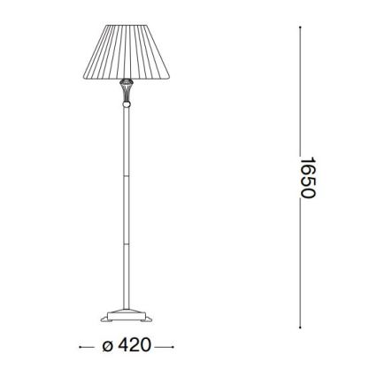 Ideal Lux - Staande Lamp FIRENZE 1xE14/40W/230V wit/goud