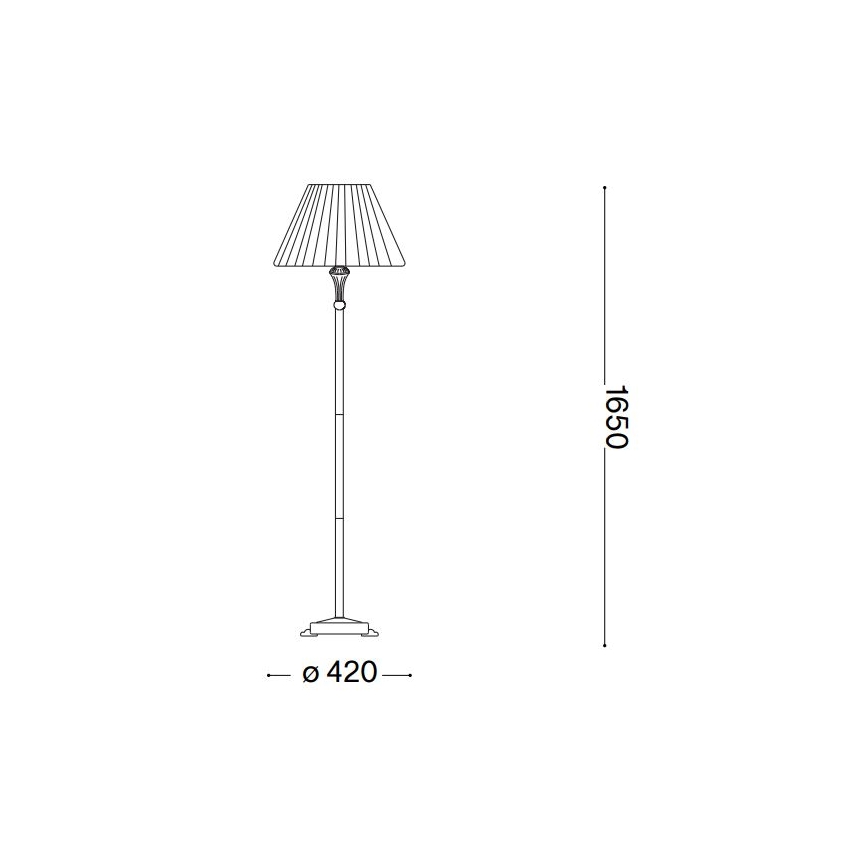 Ideal Lux - Staande Lamp FIRENZE 1xE14/40W/230V wit/goud