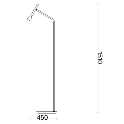 Ideal Lux - Staande LED Lamp DIESIS LED/4,5W/230V CRI 95 goud