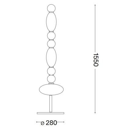 Ideal Lux - Staande LED Lamp LUMIERE LED/58W/230V
