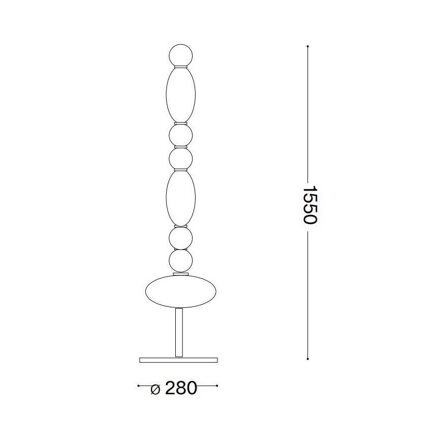 Ideal Lux - Staande LED Lamp LUMIERE LED/58W/230V