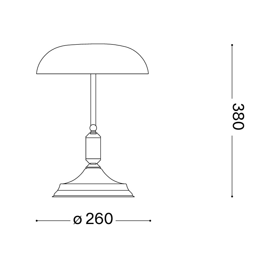 Ideal Lux - Tafellamp 1xE27/60W/230V koperen