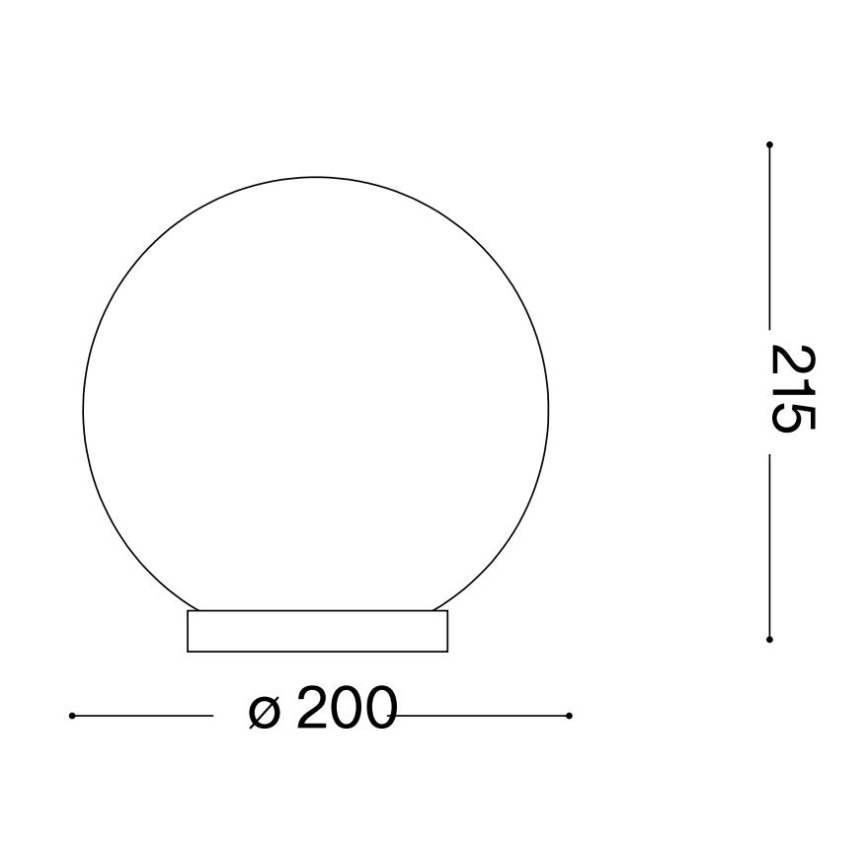 Ideal Lux - Tafellamp CARTA 1xE27/25W/230V diameter 20 cm wit